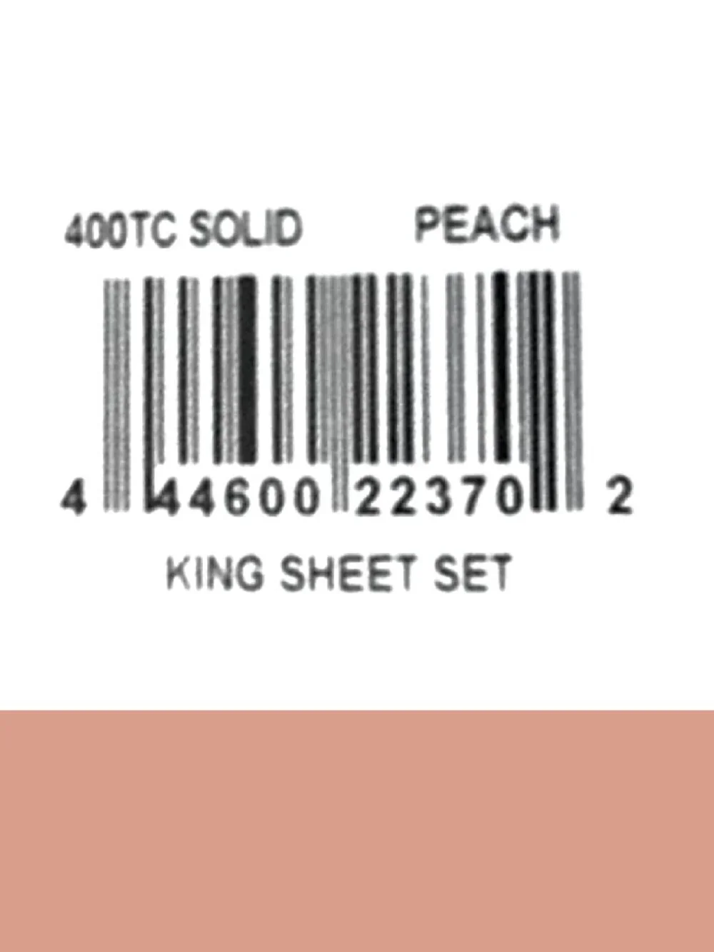 new Heartland Solid 400 TC 100% Cotton Sateen KING Sheet Set in PEACH color